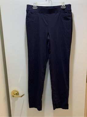 Liz Claiborne Navy Straight-Leg Pants